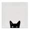 Stupell Industries Black Cat Peeking From Below Canvas Wall Art